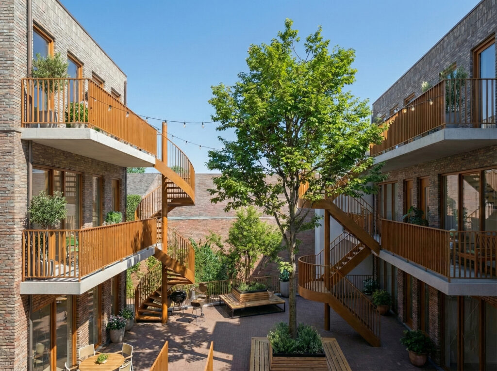 Ontwerp afbeelding binnenplaats